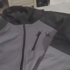 Spyder men's soft shell full zip hoodie xlarge